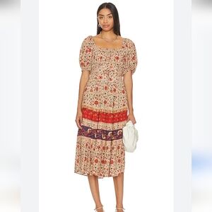 Spell & the Gypsy Lady Untamed Midi Dress in Tea Leaf